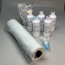 DTF INK Assorted Direct To Film Printing Ink, Powder & Roll Kit Assorted Colors