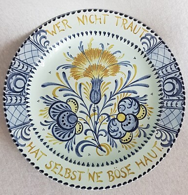 Haager & Hoerth, E. Schmidt-Pecht, großer (Ø 33 cm) Teller 1, 1894-1898, gemarkt