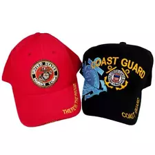 U.S. Coast Guard  Cap Hat United States Marine Red  Adjustable Black Blue Gold