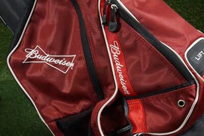 RARE OGIO VAPORLITE BUDWEISER LOGOED 8-WAY DIVIDER GOLF STAND BAG
