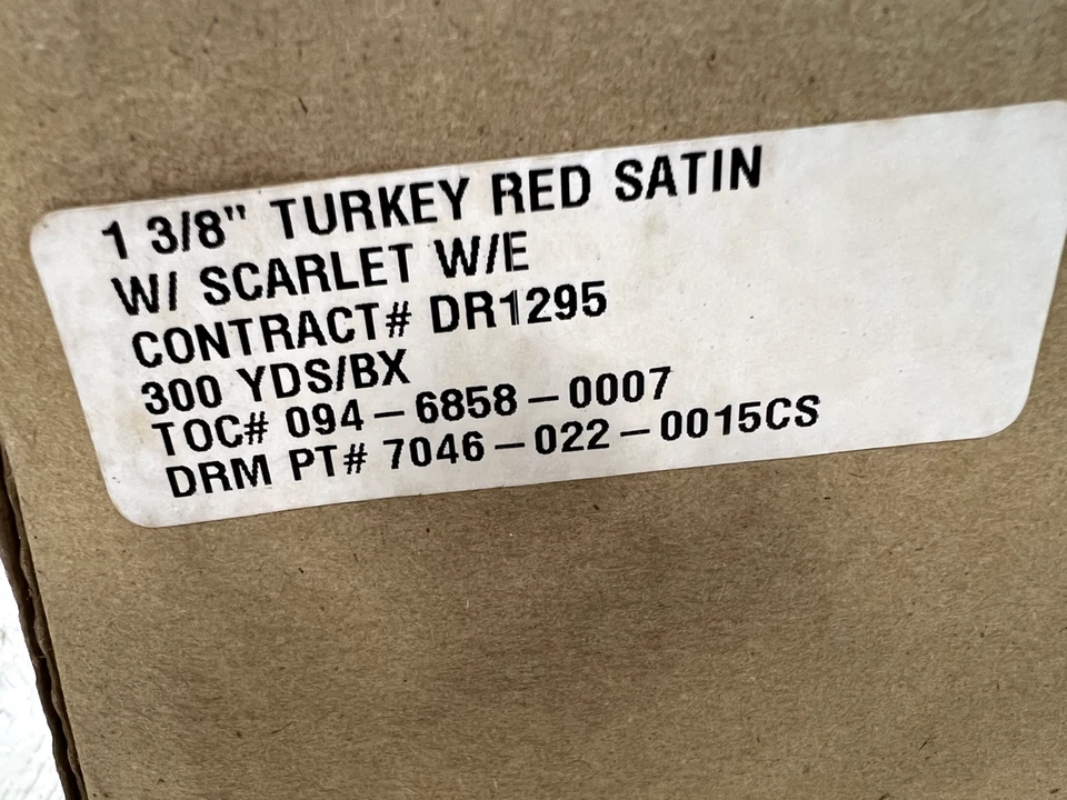 Red Satin WIRED ribbon (box of 6/50 yards each).  300 yards total   1 3/8" wide - Image 2 of 4
