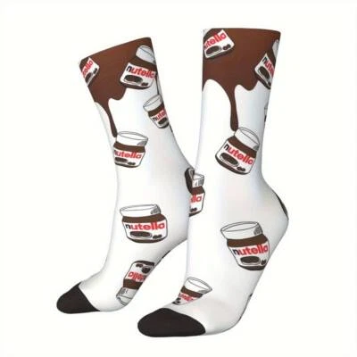 Mens Nutella Chocolate Spread Funky 3D Printed Character Novelty Socks UK 6-11