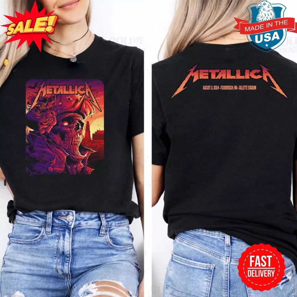 Metallica At Gillette Stadium Foxborough MA 2024 M72 World Tour T Shirt