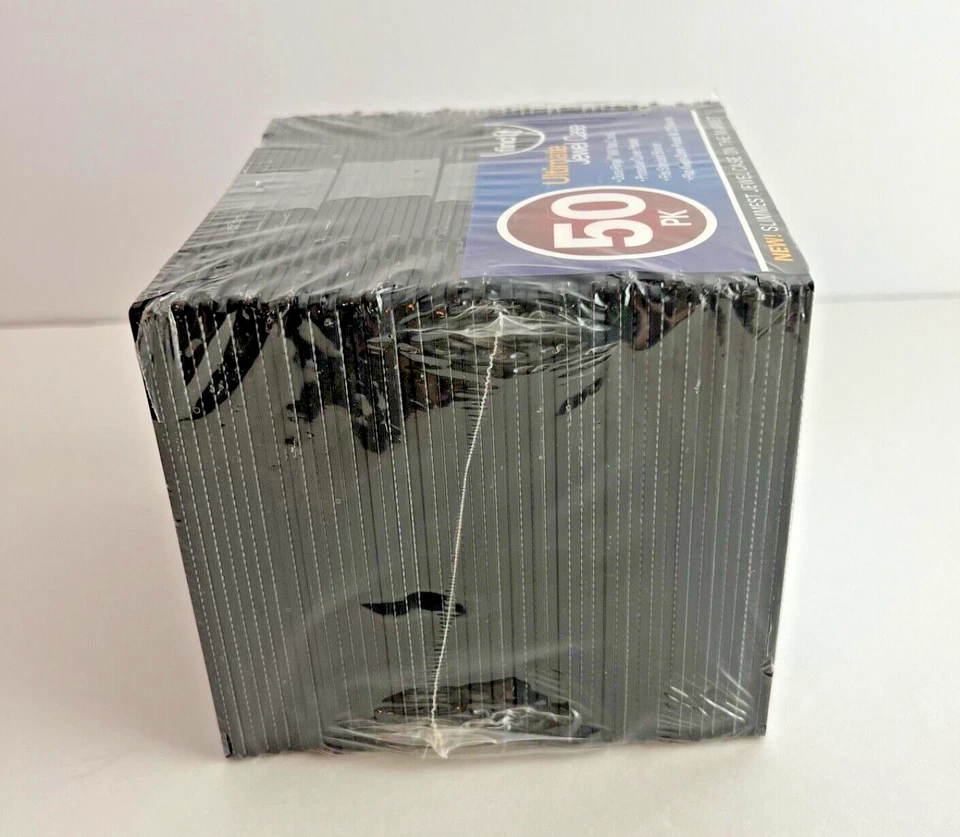 50件装3毫米黑色终极珠宝盒适用于CD全新密封 — 第 2/4 张图片