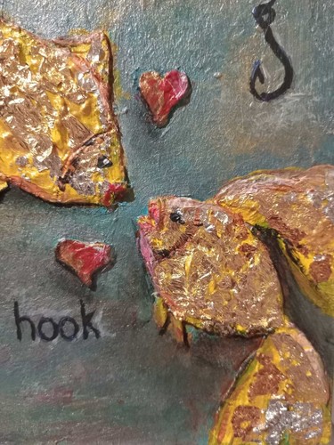 Original painting. Goldfish I'm on your hook. Ukrainian artist Tatiana Tarasenko - Picture 4 of 11