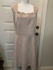 Womens Dress Size 2X alga Brand Champaign Color  Zip Closure Stretchy Sleeveless