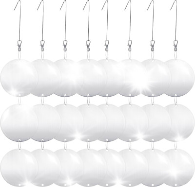 Reflective  Scare Discs Set, 24PCS Large Double-Sided  Deterrents for Outside,