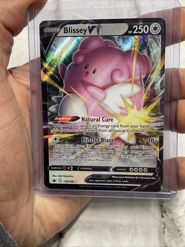 Blissey V 119/198 Ultra Rare Holo Chilling Reign Pokemon Card Heavily Played HP