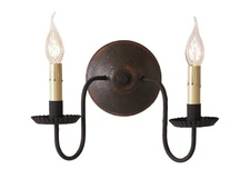 Ashford Wall Sconce in Espresso with Salem Brick