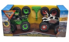 Monster Jam Mechanix 2 Pack Grave Digger & Zombie 1:43 Build & Re-Build Trucks