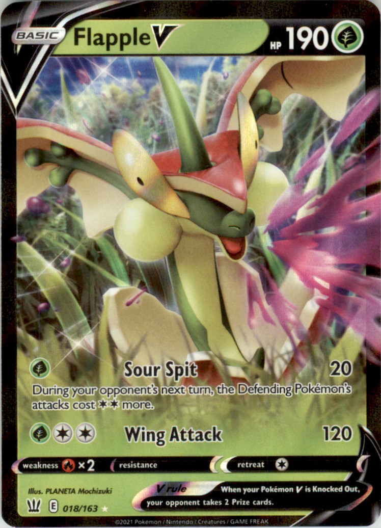 2021 Pokemon Sword & Shield - Battle Styles #18 Flapple V Holofoil