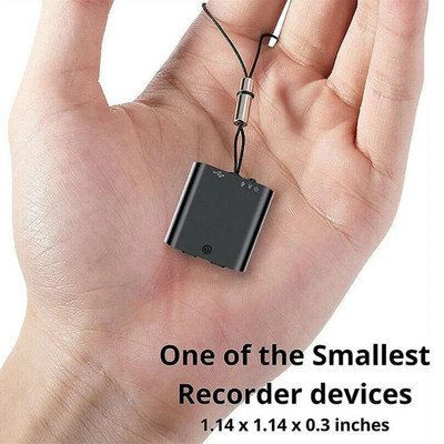 Hidden Voice Activated Recorder 16GB Mini Digital Audio Dictaphone Device