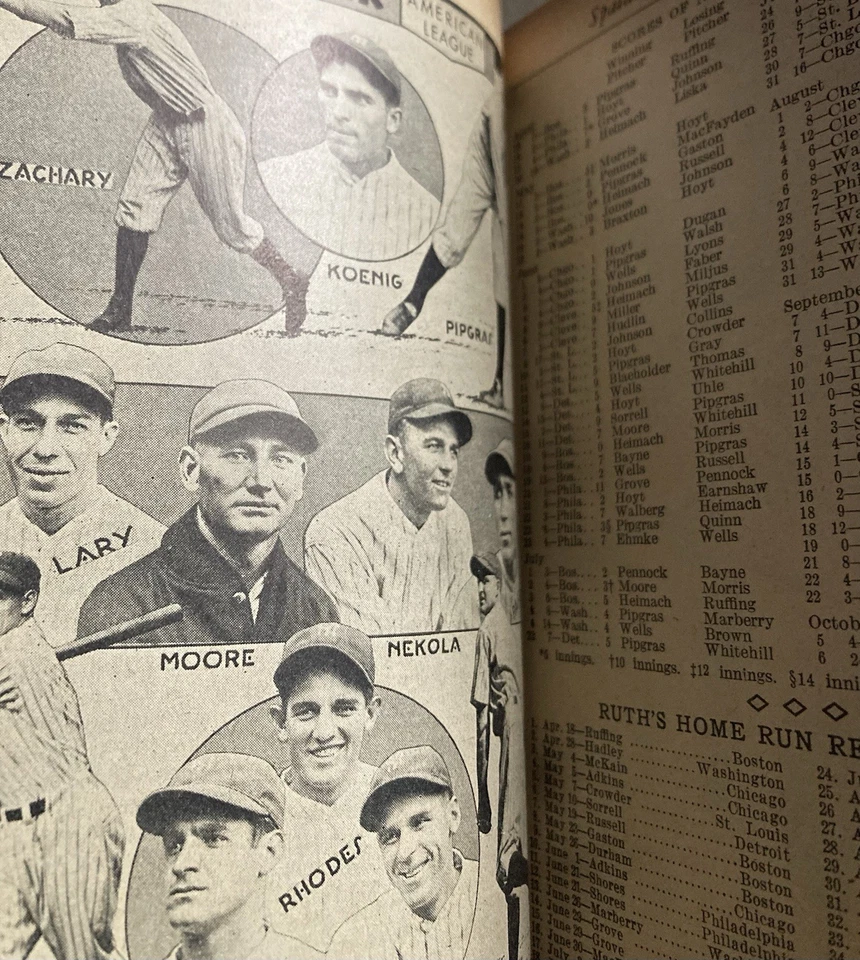 1930 Spalding’s Official Baseball Guide HC VINTAGE MLB Harvey T. Woodruff - Image 3 of 4