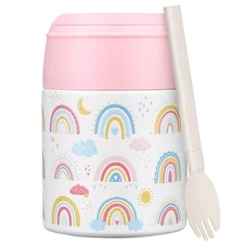 10oz Soup Thermo for Hot Food Kids Insulated Food Jar Container with Spoon Wi...