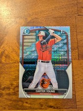 2023 Bowman Chrome #BCP-183 Carter Young Prospects Mojo Refractor