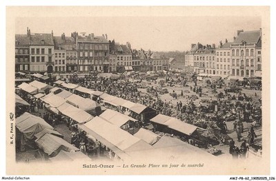 AWJP8-0637-62 - Saint-Omer - das Riesen- Platz Ein Jour De Markt