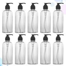 8 Pcs Refillable Bottle Pump Lotion Dispenser Body Wash Bathroom Bottles with