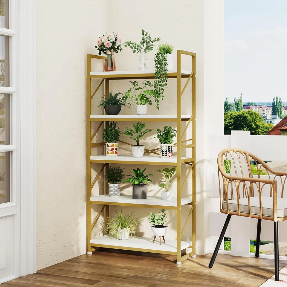 Libreria a 5 Ripiani, Scaffale per Libri Industriale Scaffale per Libri Autoport - Immagine 3 di 4