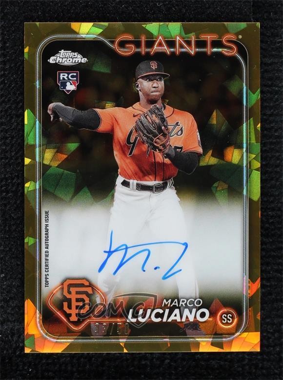 2024 Topps Chrome Sapphire Edition Gold 33/50 Marco Luciano Rookie Auto RC 1k9t