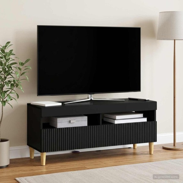 Led-Tv-Schrank Arnhem 100 X 35 X 43 Cm Schwarz Holzwerkstoff-image