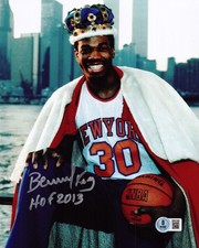 Bernard King signed New York Knicks 8x10 photo W/ HOF #1 Beckett Witnessed COA