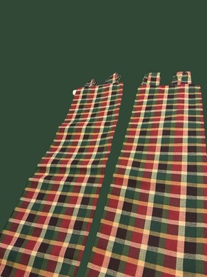 Pair Of Plaid Curtains 40  W X 7 Ft Long Crafty Solutions Could Cut Make Pillows