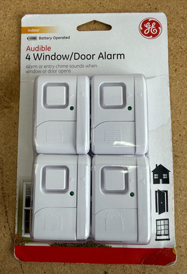 GE Window/Door Alarm 4 Pack  Audible Home Security Alarm 45174 (NEW/SEALED)