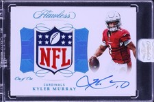 Kyler Murray 2019 Panini Flawless NFL Logo Shield Rookie Patch Auto Platinum 1/1