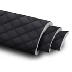 64" Nappa Quilted Diamond Vinyl Faux Leather Foam Backed Car Upholstery Fabric
