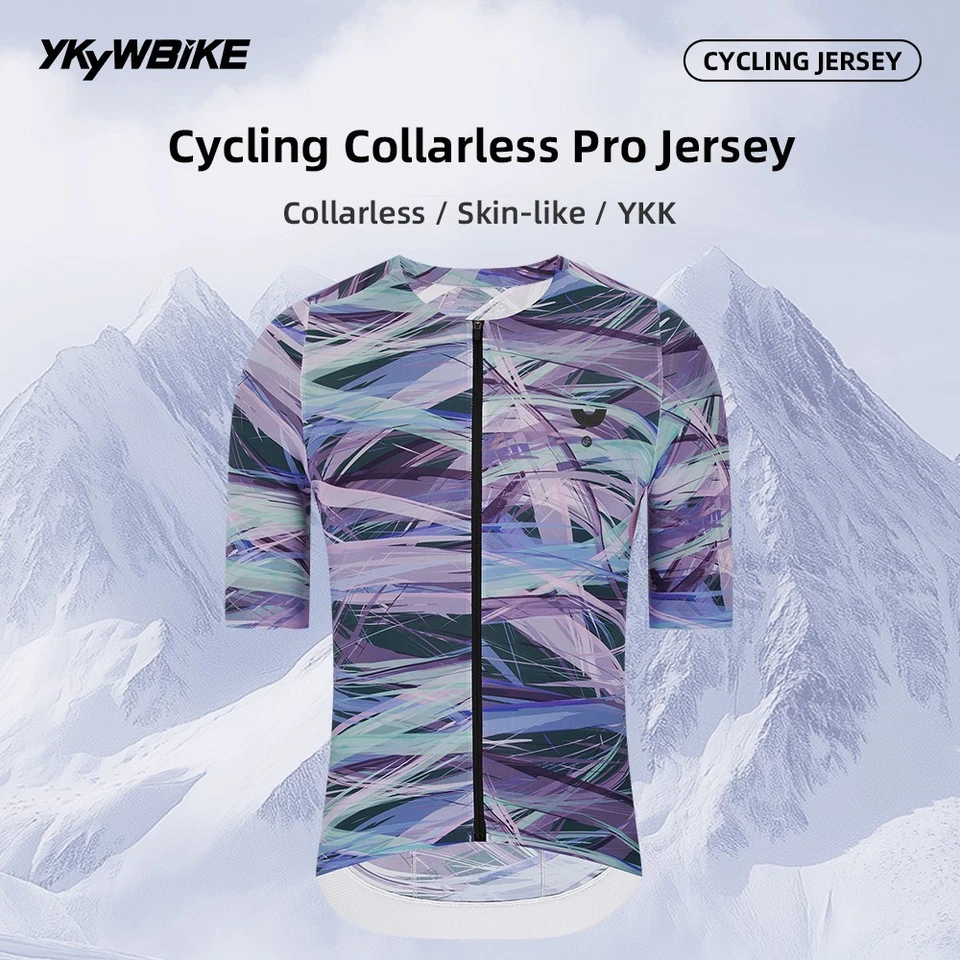 Camiseta deportiva de ciclismo de verano YKYW suave ligera transpirable MTB Maillot manga corta - Imagen 4 de 4