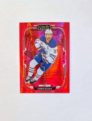 Connor McDavid Red Prism /199 2025-26 O-Pee-Chee Platinum #63 Oilers NHL Hockey
