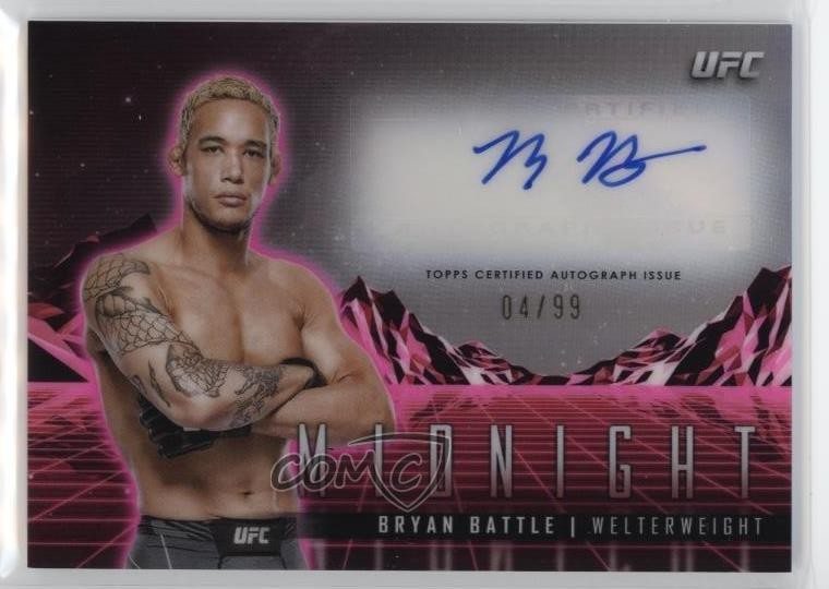 2024 Topps Midnight UFC Horizon Signatures Twilight 4/99 Bryan Battle Auto 1l8x