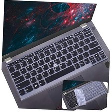 2Pcs Keyboard Cover for 13.3" Lenovo Thinkpad L13 X13, ThinkPad L13 Black Clear
