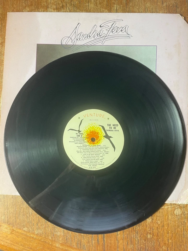 Sandra Feva – The Need To Be LP Vinyl Funk / Soul 1979 VG/G - Image 4 of 4