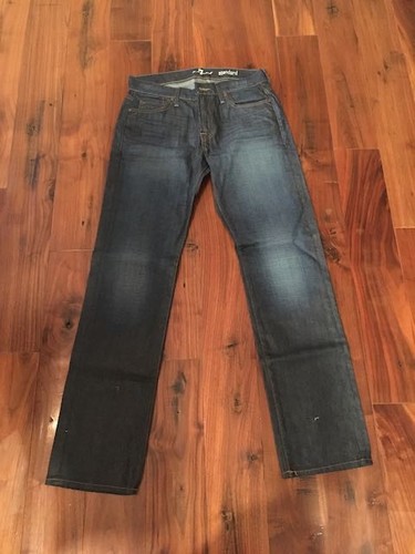 7 For All Mankind, Vintage 7 For All Mankind Jeans Men 31x33 Blue Cotton Denim Standard USA NWOT