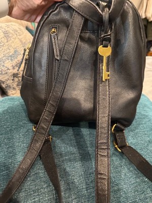 Fossil Black Leather Backpack | Excellent Condition | eBay display picture 3