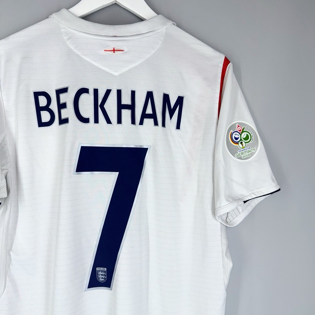 ENGLAND 2006 2007 AWAY FOOTBALL SHIRT SOCCER JERSEY UMBRO #7