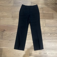 $340 NWT Carolina Herrera Size 4 Black Wool Trouser Dress Pants Straight Leg