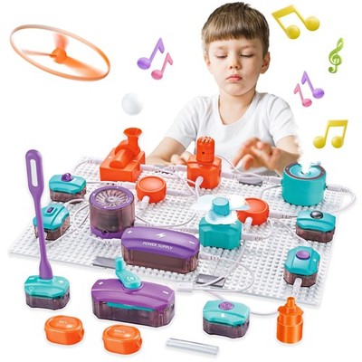 Circuit Board for Kids, 45 PCS DIY Electronics Exploration Kit with 100+ Proj...