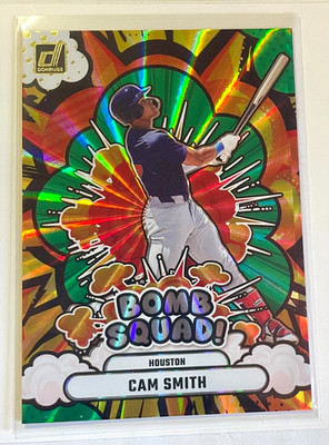 Astros Cam Smith Mint 2025 Panini Donruss Bomb Squad Green Laser RC #6