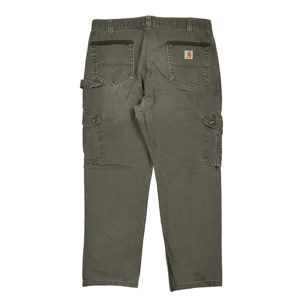 Carhartt Double Knee Cargo Pants - 38W 32L Green Cotton