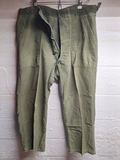 Vintage World War 2 HBT Fatigue Pants US Army Mens 1940s WWII Military 40s