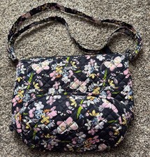 Vera Bradley Triple Zip Hipster Crossbody Bag in Bloom Boom Navy