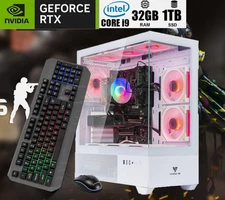 Gaming PC Desktop Computer i9 RTX5060 32GB RAM 1TB SSD Windows 11 WiFi6 ARGB