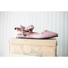 Free People Mystic Mary Jane Flats 41 NEW Pink
