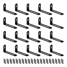 20 PCS 2.6x1.3x0.6" Adjustable Slotted L-Bracket 90 Degree Corner Fastener