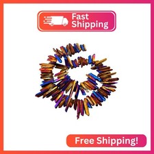 SUNYIK Purple/Gold/Blue Titanium Coated Crystal Points Quartz Rough Sticks Spike