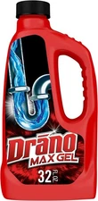 Drano Max Gel Clog Remover 32oz Drain Cleaner Unclogs Hair & Soap Blockage