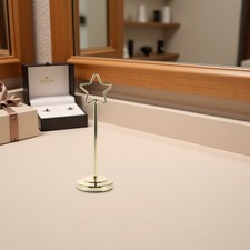 2 Pcs Table Card Holders Wedding Number Photo Picture Display Metal