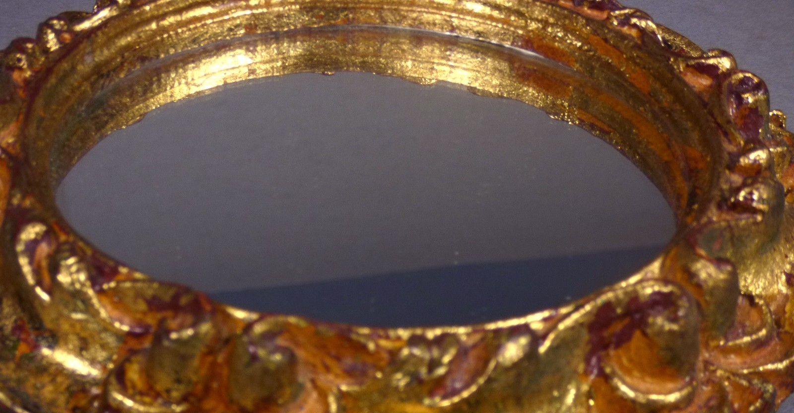 Vintage Florentine  Ornate Gold Round Mirror